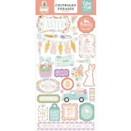   Echo Park Chipboard 6"X12", Chipboard Phrases - It's Easter Time (1 ív)