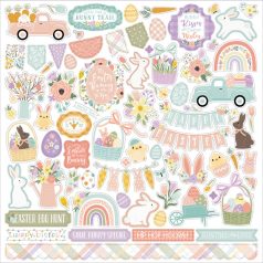   Echo Park Matrica 12" (30 cm), Cardstock Stickers - It's Easter Time (1 ív)