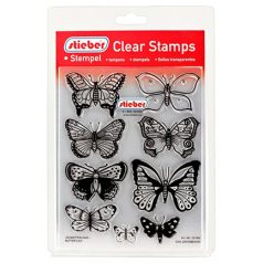   Stieber Szilikonbélyegző - Butterflies - Clear Stamps (1 csomag)