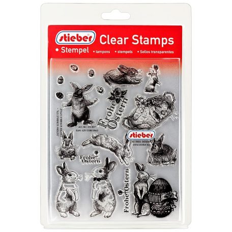 Stieber Szilikonbélyegző - Easter Scribble Style - Clear Stamps (1 csomag)