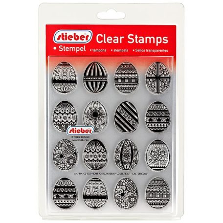 Stieber Szilikonbélyegző - Easter Eggs - Clear Stamps (1 csomag)
