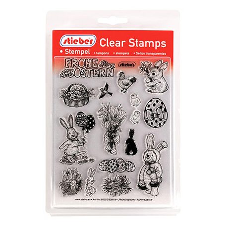 Stieber Szilikonbélyegző - Happy Easter - Clear Stamps (1 csomag)