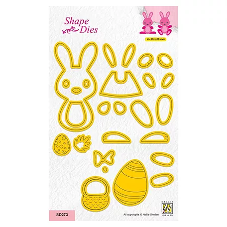 Nellie's Choice Vágósablon - Continue Easter Bunny - Cutting Die (1 csomag)
