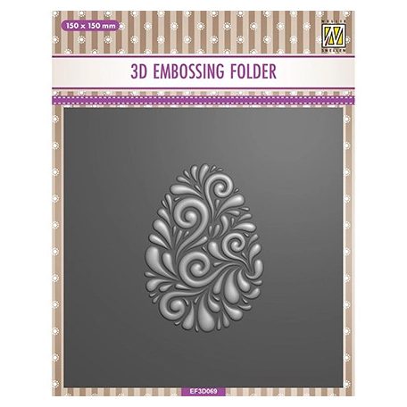 Nellie's Choice Domborító mappa - Doodle Egg - 3D Embossing Folders (1 db)