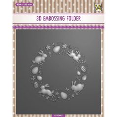  Nellie's Choice Domborító mappa - Easter Wreath - 3D Embossing Folders (1 db)