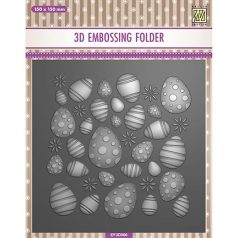   Nellie's Choice Domborító mappa - Easter Eggs Background - 3D Embossing Folders (1 db)