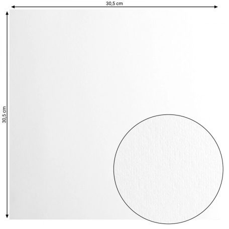 Scrapbook alapkarton 10 ív - 12" (30 cm) - White - Fehér - Cardstock paper smooth