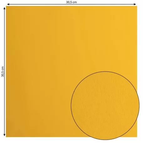 Scrapbook alapkarton 10 ív - 12" (30 cm) - Honey - Méz sárga - Cardstock paper smooth