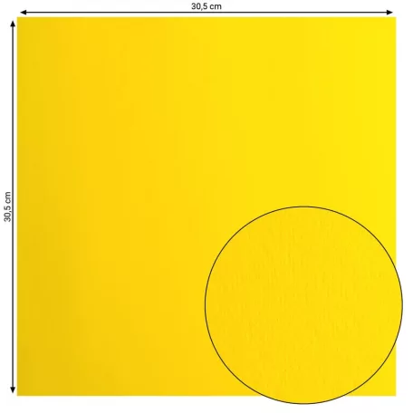 Scrapbook alapkarton 10 ív - 12" (30 cm) - Lemon yellow - Citromsárga - Cardstock paper smooth