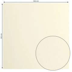   Scrapbook alapkarton 10 ív - 12" (30 cm) - Raffia - Krémfehér - Cardstock paper smooth