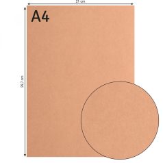   Alapkarton 100 ív - A4 - Kraft light - Kraft - Cardstock paper smooth