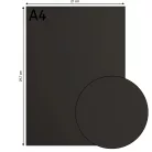 Alapkarton 100 ív - A4 - Black - Fekete - Cardstock paper smooth