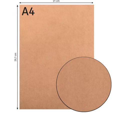 Alapkarton 10 ív - A4 - Kraft light - Kraft - Cardstock paper smooth