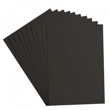 Alapkarton 10 ív - A4 - Black - Fekete - Cardstock paper smooth