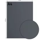 Alapkarton 10 ív - A4 - Anthracite - Antracitszürke - Cardstock paper smooth