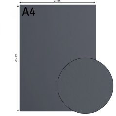   Alapkarton 10 ív - A4 - Anthracite - Antracitszürke - Cardstock paper smooth