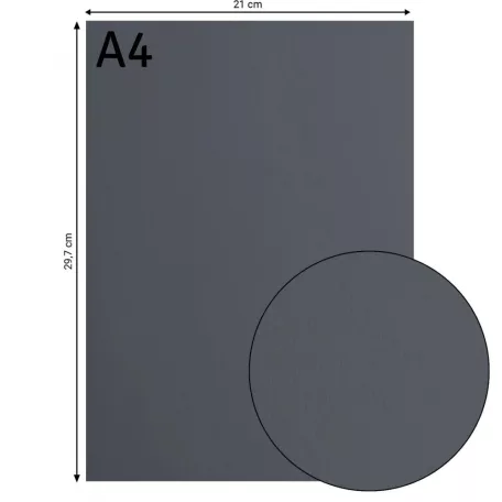 Alapkarton 10 ív - A4 - Anthracite - Antracitszürke - Cardstock paper smooth