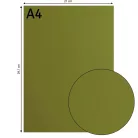 Alapkarton 10 ív - A4 - Olive - Olivazöld - Cardstock paper smooth