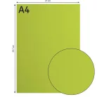 Alapkarton 10 ív - A4 - Lime - Lime - Cardstock paper smooth