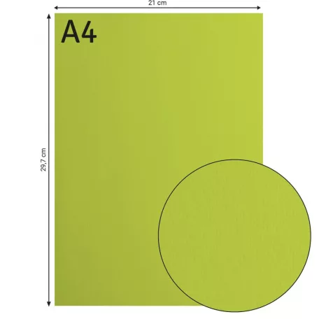 Alapkarton 10 ív - A4 - Lime - Lime - Cardstock paper smooth