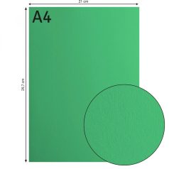   Alapkarton 10 ív - A4 - Emerald - Smaragdzöld - Cardstock paper smooth
