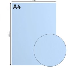   Alapkarton 10 ív - A4 - Water - Víz kék - Cardstock paper smooth