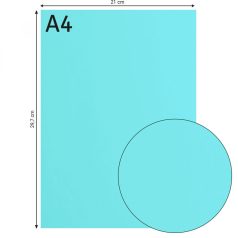   Alapkarton 10 ív - A4 - Sky - Égszínkék - Cardstock paper smooth