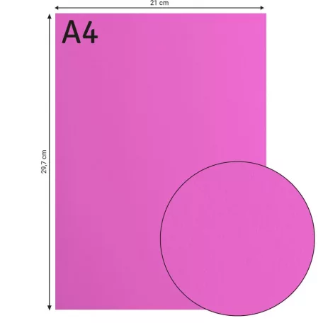 Alapkarton 10 ív - A4 - Fuchsia - Fukszia - Cardstock paper smooth