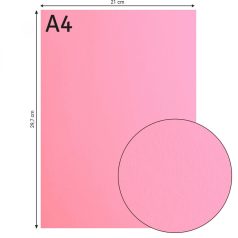   Alapkarton 10 ív - A4 - Pink - Rózsaszín - Cardstock paper smooth