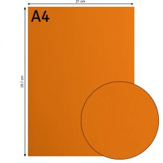   Alapkarton 10 ív - A4 - Mandarin - Mandarin - Cardstock paper smooth