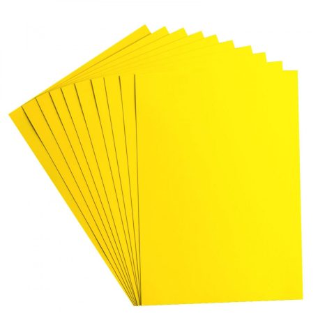 Alapkarton 10 ív - A4 - Lemon yellow - Citromsárga - Cardstock paper smooth
