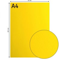   Alapkarton 10 ív - A4 - Lemon yellow - Citromsárga - Cardstock paper smooth