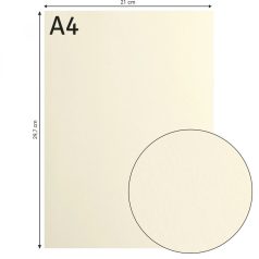   Alapkarton 10 ív - A4 - Raffia - Krémfehér - Cardstock paper smooth