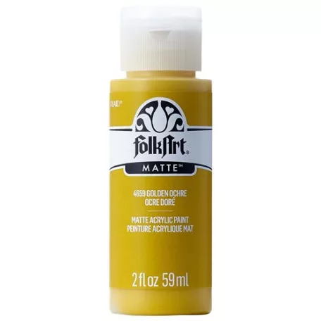Folkart Akrilfesték - matt - 59 ml - Golden Ochre - Acrylic Matte (1 db)