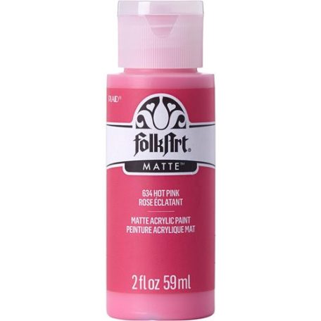 Folkart Akrilfesték - matt - 59 ml - Hot Pink - Acrylic Matte (1 db)