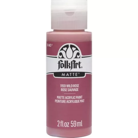 Folkart Akrilfesték - matt - 59 ml - Wild Rose - Acrylic Matte (1 db)
