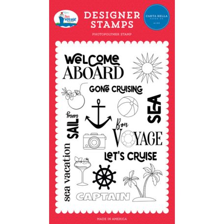 Carta Bella Szilikonbélyegző  - Clear Stamps - Welcome Aboard - Bon Voyage (1 db)