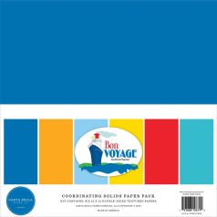   Carta Bella Papírkészlet 12" (30 cm) - Coordinating Solids Paper Pack - Bon Voyage (6 lap)