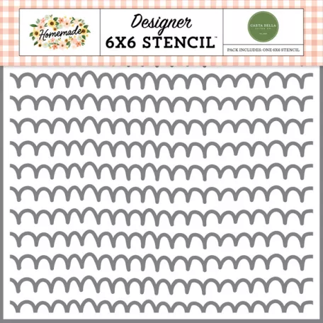 Carta Bella Stencil 6" (15 cm) - Stencil - Life Is Sweet Scallops - Homemade (1 csomag)