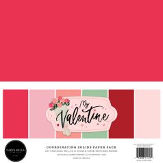   Carta Bella Papírkészlet 12" (30 cm) - Coordinating Solids Paper Pack - My Valentine (6 lap)