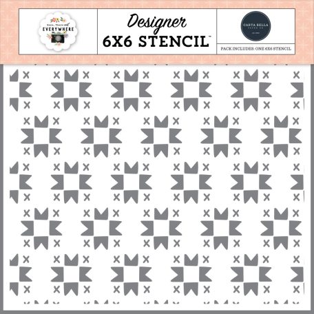 Carta Bella Stencil 6" (15 cm) - Stencil - Quilted Pattern - Here There And Everywhere (1 csomag)