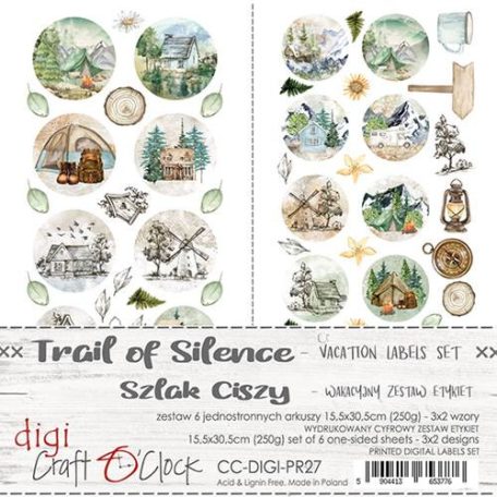Craft O'Clock Kivágóív - Trail of Silence - Label Set (1 csomag)
