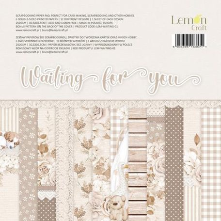 LemonCraft Papírkészlet 12" (30 cm) - Waiting For You - Scrapbooking Paper Pad (1 csomag)