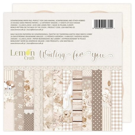 LemonCraft Papírkészlet 6" (15 cm) - Waiting For You - Scrapbooking Paper Pad (1 csomag)