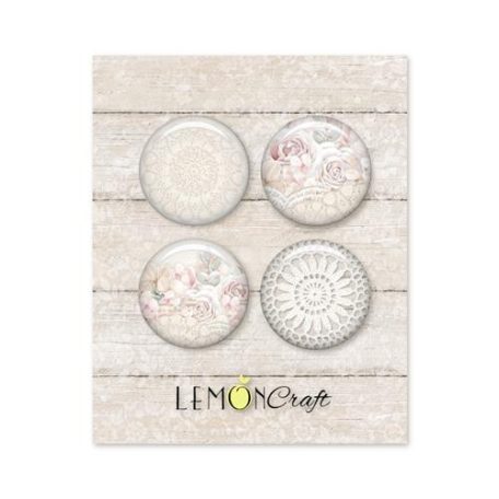 LemonCraft Díszítőelem 2,5 cm - Linen Story - Buttons (1 csomag)