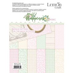   LemonCraft Papírkészlet 6"x8" (15 cm x 20 cm) - Happiness - Basic - Scrapbooking Paper Pad (1 csomag)