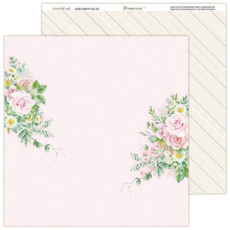 LemonCraft Papírkészlet 8" (20 cm) - Happiness - Scrapbooking Paper Pad (1 csomag)