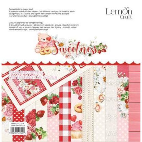 LemonCraft Papírkészlet 12" (30 cm) - Sweetness - Scrapbooking Paper Pad (1 csomag)