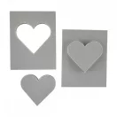 Simon Hurley Bélyegző hab - Heart cut - Stamping Foam (4 db)