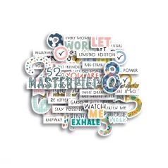   Masterpiece Kivágatok - 52 weeks text - Masterpiece Die-cuts (1 csomag)